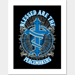 Blessed Are The Peacemakers T-Shirt christian bible god design Posters and Art